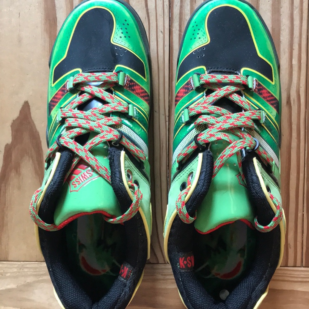 K Swiss sneakers NWOT 24 karats green/multi size 10 beautiful!!